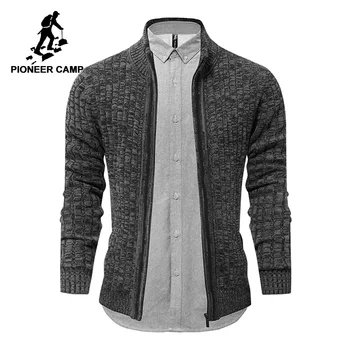 Pioneer Stovykla vyrų megztinis prekės ženklo-drabužių rudens-žiemos kietas užtrauktukas vyrų susagstomi megztiniai aukščiausios kokybės vyrų megztinis