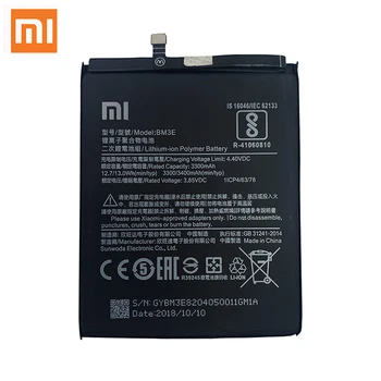 Xiao Mi Originalios Telefonų Baterijos BM3E Už Xiaomi Xiaomi8 Mi 8 Mi8 M8 Nekilnojamojo 3400mAh Aukštos Kokybės Batterie Bateria Nemokamai Įrankiai