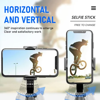 Anti-Shake Selfie Stick Nešiojamą Gimbal Stabilizatorius Bluetooth Nuotolinio Valdymo Trikojis 360 Laipsnių Išmaniųjų Telefonų Turėtojas, Skirtų 