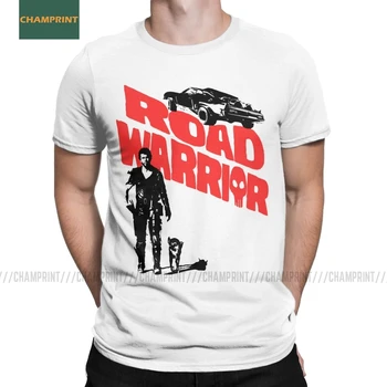 Naujovė Road Warrior Mad Max T-Shirt Vyrams Medvilnės T Shirts Fury Road Movie Tom Hardy Veiksmų Automobilių Trumpas Rankovės Marškinėliai