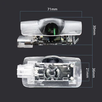4pcs LED Automobilių Sveiki Dvasios Šviesos Lazerio Projektorių Lempos Toyota Prius Automobilių Durų Dekoras Lempos Mandagumo Emblema Lempos Interjero Įtaisą