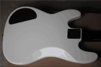 Aukščiausios kokybės FDPB-6019 baltos spalvos kieta liepų kūno raudonmedžio fretboard atgal kaklo 4 stygos Precision Bass , Nemokamas pristatymas