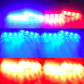 4X4 Stroboscope Led Greitosios pagalbos, Policijos lemputė 12V Įspėjimo Strobe šviesos Auto Mirksi LED DRL Gaisrininkų Pagalbos Automobilių Dienos Žibintai