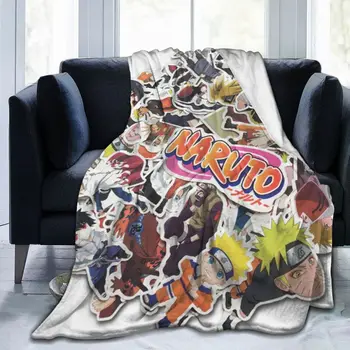 Naruto Akatsuki Ultra-Minkštas Mikro Sofa Mesti Antklodę Anime Koralų Vilnos Miegamojo Puošmena Vaikams ir Suaugusiems