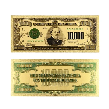 Spalvinga JAV Banknotų 10000 Dolerių Banknotų Auksą, Padengtą Padirbtų Pinigų Gražus Dekoro Ir banknotų Kolekcija