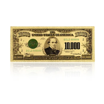 Spalvinga JAV Banknotų 10000 Dolerių Banknotų Auksą, Padengtą Padirbtų Pinigų Gražus Dekoro Ir banknotų Kolekcija