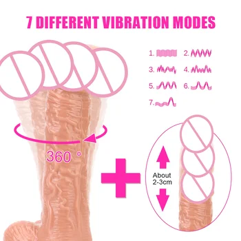 VATINE Sekso Žaislai, Nuotolinio Valdymo TPE Šildymo Teleskopas Dildo Moterims Didelis Penis Realistiškas Penis Vibratorius Moterų Masturbacija