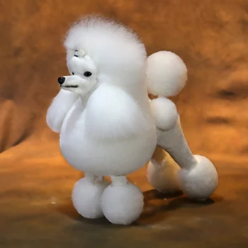 Nemokamas pristatymas Viliojimo Modelis Šuo visą bodywig Pudelis Continental Įrašą viso Kūno Kailis Baltas(perukas tik ne manekenas)