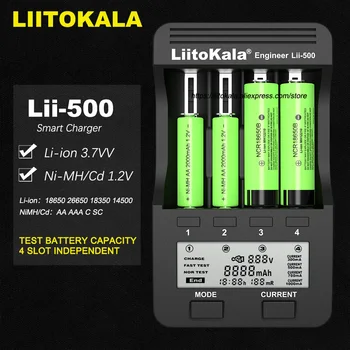 Liitokala Lii-500 18650 baterijos kroviklis Lii-402 lii-202 lii-100 is-S1 18650 Įkroviklio 26650 21700 AA AAA baterijos