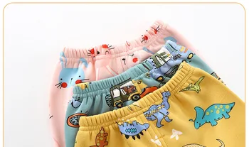 Žiemą Vaikams Drabužių Rinkiniai Šiltu Vilnos Pižama Berniukams, Mergaitėms Tirštėti Vaikų Dinozaurų Kūdikis Sleepwear Šilumos Apatiniai Pižamos