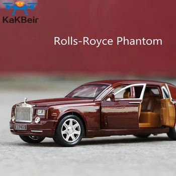 1:24 Diecast Lydinio Automobilio Modelį, Rolls Royce Phantom Metalo Žaislas, Automobilių Ratų Modeliavimas Garso, Šviesos, Traukti Atgal, Automobilių Surinkimo Vaikų Dovanų