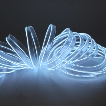 Led Juosta atspari Vandeniui 2/5M 12V LED Dekoracija Neon LED EL Viela Lempa, Švyti String Light Tube Lights + Akumuliatoriaus Valdiklis