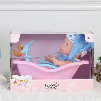 Modeliavimo Baby Doll 3D Kūrybos Cute Lėlės Žaisti Namuose Žaislas, Lėlė Vinilo Lėlės Vaiko Gimtadienio Dovana