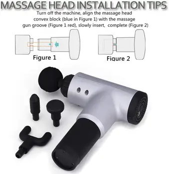 Masažas Ginklą Raumenų Relaksacija Massager Vibracijos Fascial Ginklą Sporto Terapijos ir Sveikatingumo Įranga, Skausmo Lieknėjimo 6Speeds 4Heads