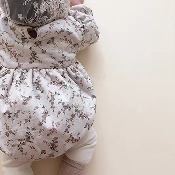 MILANCEL 2020 kūdikių, mergaičių drabužiai gėlių kūdikių mergaičių bodysuit derliaus bamblys merginos viršutiniai drabužiai sluoksniuotos rankovėmis kūdikių drabužiai.