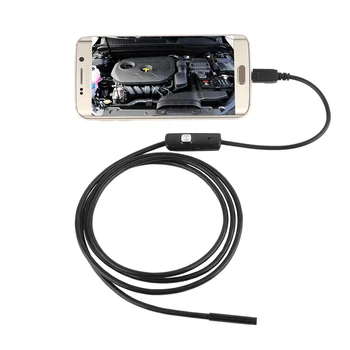5mm, 1/2m Lankstus Schlange Inspektion Kamera Wasserdicht Vaizdo Endoscop für Išmanųjį telefoną USB Windows PC endoskop Fotoaparatas