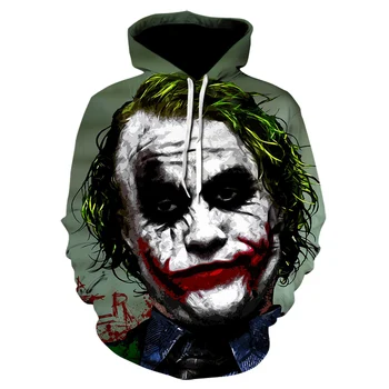 Vyrų Drabužiai 3D Spausdinimo Hoodie Hip-Hop Klounas Hoodies Harajuku Atsitiktinis Joker Gobtuvu Palaidinukė Streatwear 2020 M. Rudens ir Žiemos Pilnas