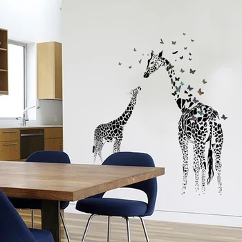 3D dviejų Žirafa Drugelis 