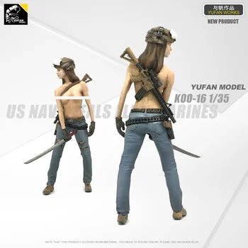 Yufan Modelis 1/35 Pav Modelio Rinkinio Amerikos Antspaudas Commando Dervos Kareivis Modelį, Neaptaisyti Ir Unpainted Loo-16