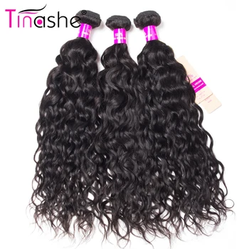 Tinashe Plaukų Brazilijos Vandens Banga Ryšulius Su Priekinės Remy Human Hair Ryšulius Su Uždarymo Skaidrus Nėriniai Priekinės Su Pluoštas