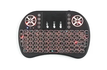 I8 klaviatūros apšvietimu anglų rusų ispanų Oro Pelė 2,4 GHz Belaidė Klaviatūra, Touchpad Kišeninis TV Box H96 max PC