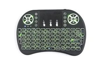 I8 klaviatūros apšvietimu anglų rusų ispanų Oro Pelė 2,4 GHz Belaidė Klaviatūra, Touchpad Kišeninis TV Box H96 max PC