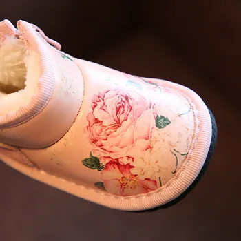 Žiemos kūdikių medvilnės batai plius aksomo sustorėjimas vaikų sniego batai šiltas, neslidžia berniukų ir mergaičių medvilnės batai