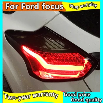 Automobilio Stilius Uodegos Šviesos Ford Focus Liukų atgal Žibintai-2017 Full LED Uodega Lempos Galinis Žibintas DRL+Stabdžiu+Parko+signalinė lemputė