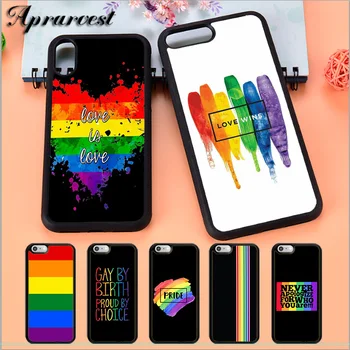 Aprarvest Gėjų Vėliavos LGBT Telefono Case Cover For iPhone 5 5S SE 6 6S 7 8 PLUS X XS XR MAX PRO 11