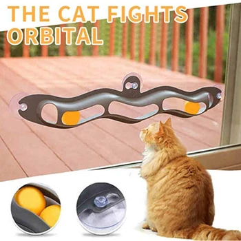2020 Naujas Dėlionės Kačių Žaislai Kelio Langą Gyvis Žaislas Kamuolys Funny Cat Vyriais Didelio Dydžio Kibinimas Katė Žaislas Interaktyvus Pet Ping Pong T