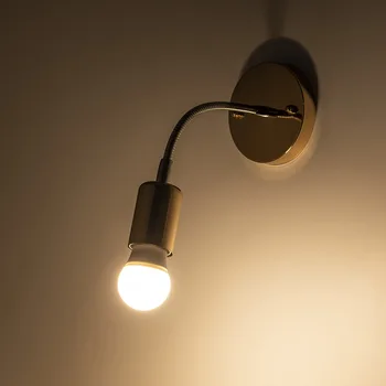 Reguliuojamas LED Sienos lempa 5W Modernus Miegamojo Lovos Skaitymo Studijų Knygą Lempa balta, Aukso, Sidabro Šviesos Kūno žarnos sienelių šviesos