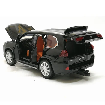 1:32 Masto Lexus LX570 Lydinio atsitraukti Automobilio Modelį Diecast Metal Žaislinės Transporto priemonės su Garso, Šviesos, 6 Atidaryti Durų Vaikams, Vaikų Dovanų