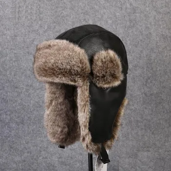 Aukštos Kokybės Archaize aviator stiliaus kepurės Oda atspari Vandeniui Žiemą laikyti šiltai slidinėjimas bžūp Kalnų laipiojimo Apsaugos ausų kepurę