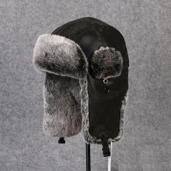 Aukštos Kokybės Archaize aviator stiliaus kepurės Oda atspari Vandeniui Žiemą laikyti šiltai slidinėjimas bžūp Kalnų laipiojimo Apsaugos ausų kepurę