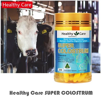Australija Sveikas Priežiūros Priešpienio 400mg 200 Chewable Tablečių IgG Pieno baltymų, Kalcio, Natrio, Vitaminų Paramos bendrai gerovei