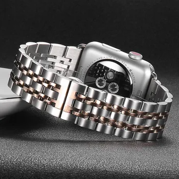 Dirželis Apple Watch band 44mm 40mm iwatch 42mm/38mm Nerūdijančio Plieno apyrankė watchband 