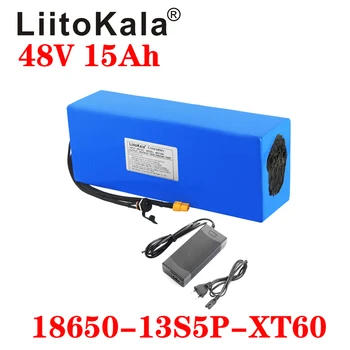 LiitoKala 48V 15Ah 18650 E-bike baterija li jonų baterija dviračių dingti konversijos rinkinys bafang 1000W XT60 plug 54.6 V Kroviklis