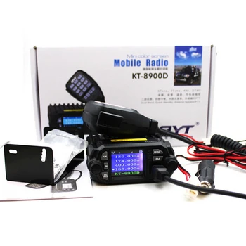 QYT KT-8900D Walkie talkie 25W VHF UHF Judriojo Radijo 2 būdu radijo Quad Ekranas, Dual band 