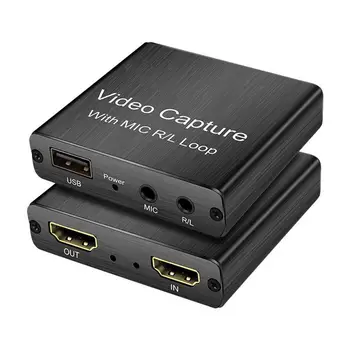 4K HDMI Video Capture Card 1080p Žaidimą Capture Card USB 2.0 Diktofonas Lauke Prietaisas Live Transliacijos Vaizdo Įrašymo