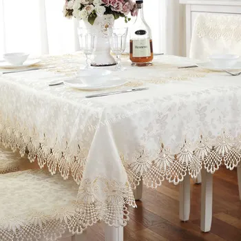 Prabanga siuvinėjimo gražus nėrinių staltiesė dinningTable apima nėrinių Tuščiaviduriai turas staltiesė stalo vėliavos rankšluosčiai HM41
