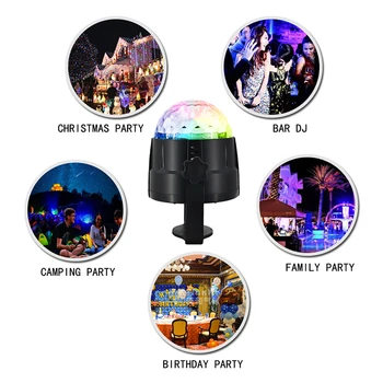 110V-240V Mini RGB LED Kristalų Magija Kamuolys Etapo Poveikį, Apšvietimo Lempos, Šalis, Diskoteka Klubas DJ Šviesos Lazerių Šou 15 Spalvų Lumiere Šviesos