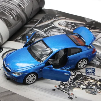 1:32 aukštos modeliavimas naujas M6 lydinio lenktynių sporto automobilio modelio Garso ir šviesos traukti atgal keturių vaikų žaislai dovana