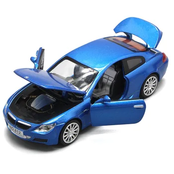 1:32 aukštos modeliavimas naujas M6 lydinio lenktynių sporto automobilio modelio Garso ir šviesos traukti atgal keturių vaikų žaislai dovana