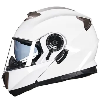 Juoda Sporto Off Road Motociklo šalmas ATV Dirt Bike DOT sertifikuota visą veidą kasko už Moto Sporto Lenktynių Dvigubas Objektyvas M L XL