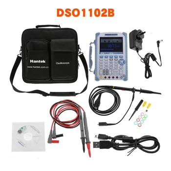 Hantek DSO1102B Skaitmeninę Nešiojamą Oscilloscope USB Osciloscopio 100MHz 2channels 1GSa/s 6000 Skaičius