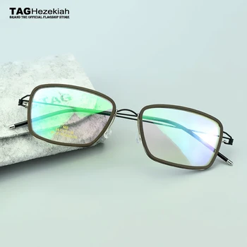 ŽYMEKLĮ prekės titano akinių rėmeliai vyrų Grynas Rankų kompiuterio akinių rėmeliai recepto Trumparegystė oculos de grau Butas šviesos veidrodėliai