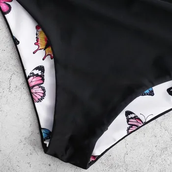 Saldus Šviežios Drugelis Moterų Bikini maudymosi kostiumėlį, Nėriniai-up Aukšto Juosmens Moteriški maudymosi Kostiumėliai, Vasaros Mados Seksualus Maudymosi Kostiumą Mados