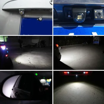Universalus Automobilinis Atbulinės šviesos Canbus Išorės Atsarginės Motociklo LED Pagalbinė Lemputė, Stovėjimo aikštelė Uodega Posūkio Signalo Lemputė 6000K Balta Auto