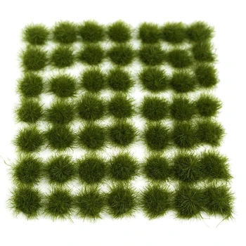 147Pcs Žolės Grupių Statinė Žolės kuokšteliai, paruošti naudoti 1:35 1:48 1:72 1:87 Smėlio Lentelė Architektūros Modelis Žaislas Dovana - Tamsiai Žalia/Vidutinio Žalia