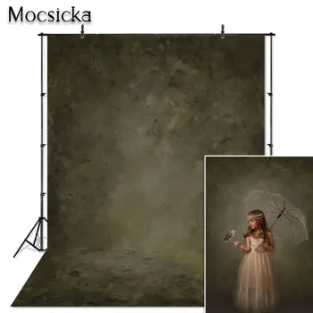 Mocsicka Abstrakčiai Senas Meistras Fotografijos Backdrops Tamsiai Žalios Naftos Tapyba Tekstūros Foną, Portretinės Fotografijos Studija